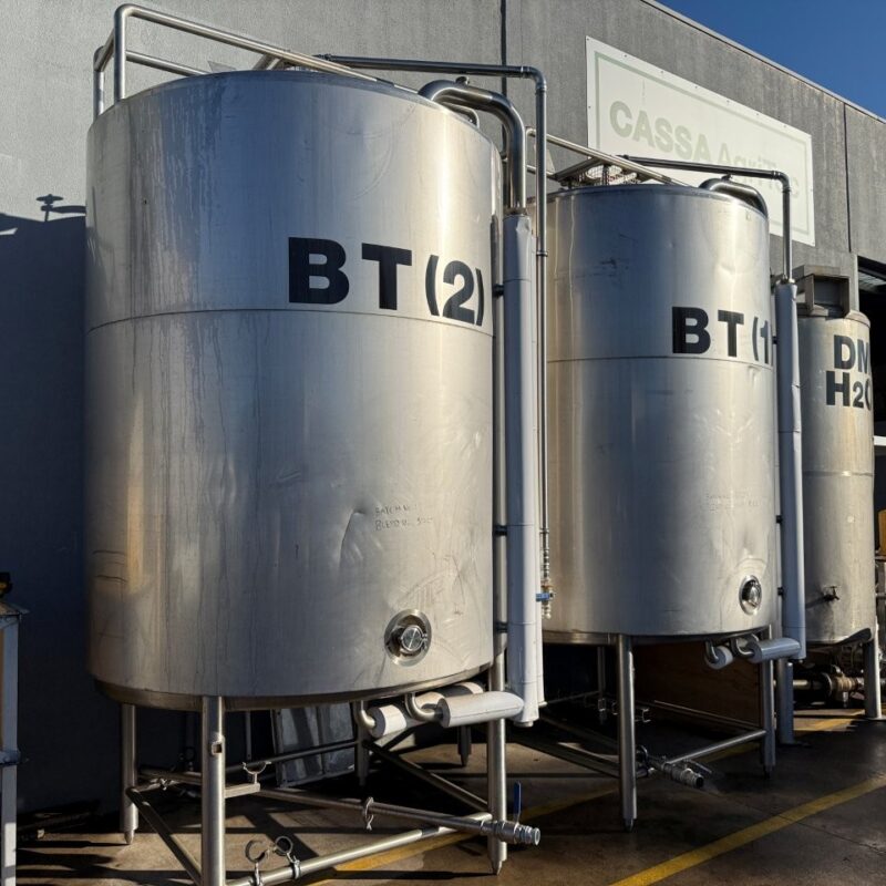 Tanks SS Jacketed 2.2m dia x 4m high 7,000Ltrs