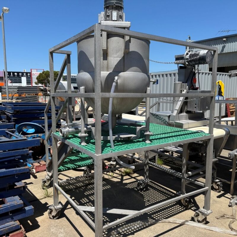 Mixer Jacketed 740mm dia x 600mm high, Platform 1170mm x 1540mm x 1.1m high