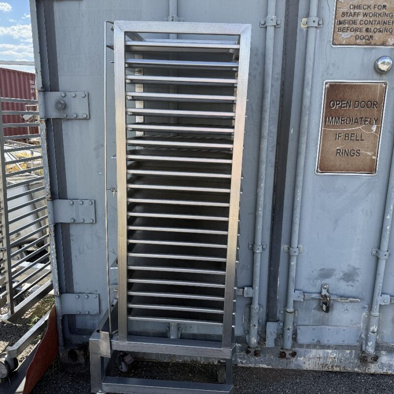 Trolley for Oven trays 330mm x 530mm. Trolley 370mm wide x 670mm deep x 1750mm high 20 Trays