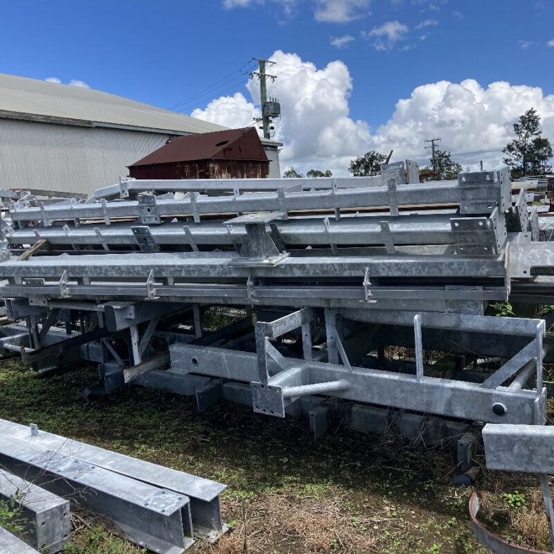 Rails with strongback and supports