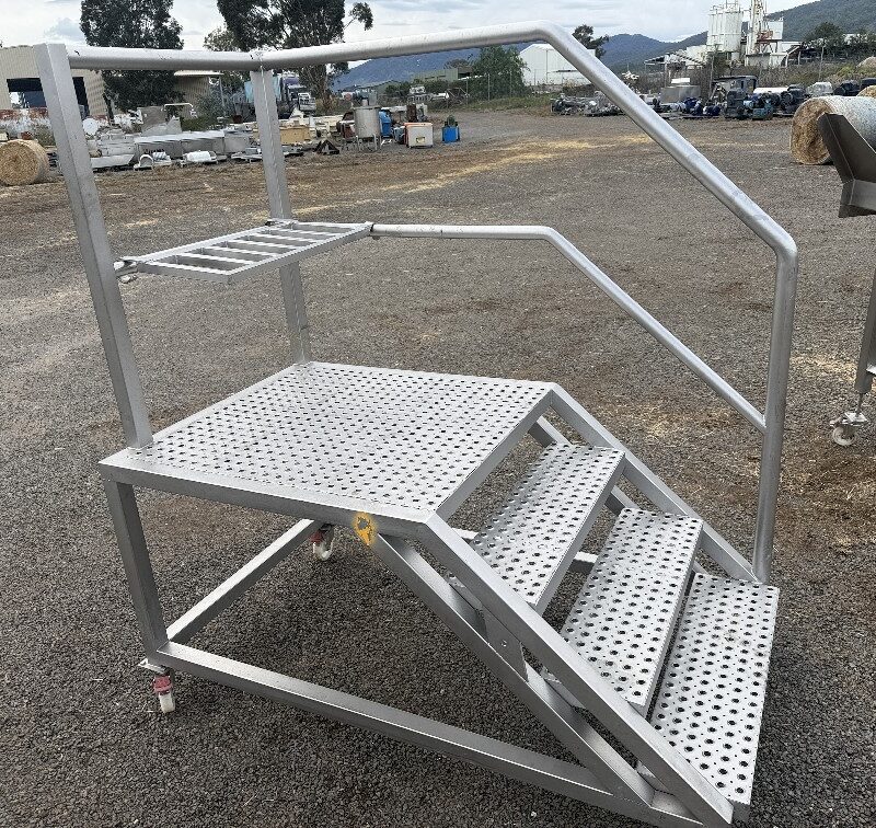 Stairs mobile SS Platform 900mm x 900mm x 800mm high